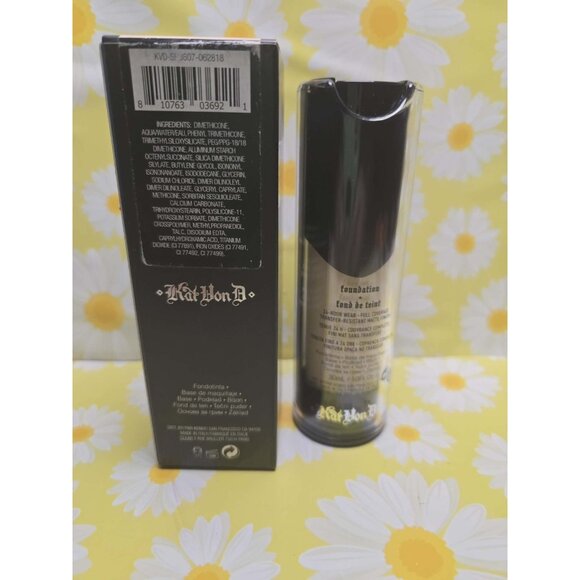 KVD Kat Von D Lock It Foundation Original 1.0 oz LIGHT 42 WARM NEW in box - Picture 2 of 9